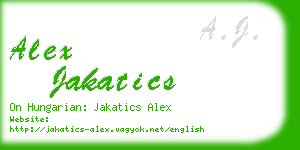 alex jakatics business card